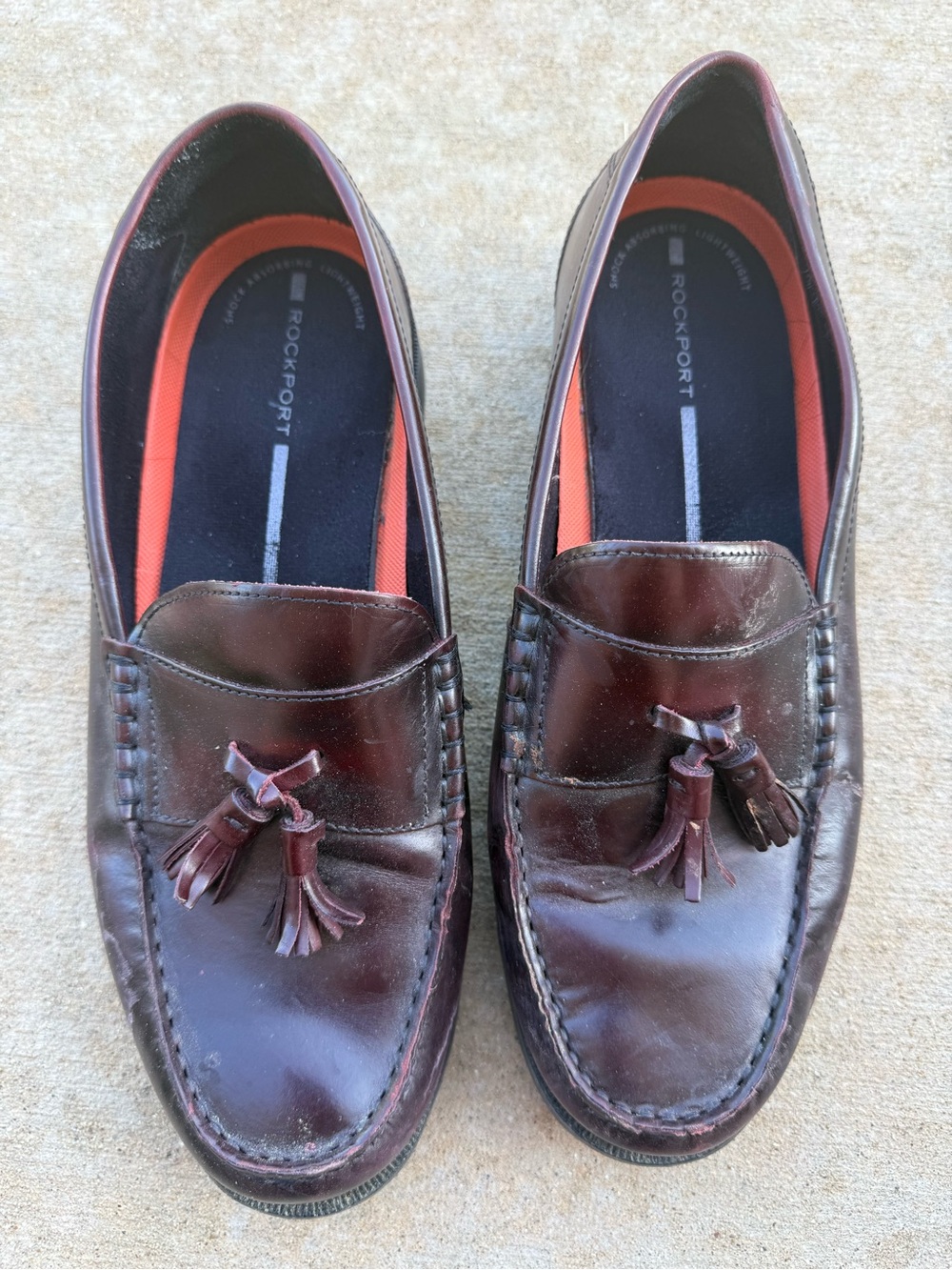 Men’s Rockport Brown Tassel Dress Loafers - Size 11